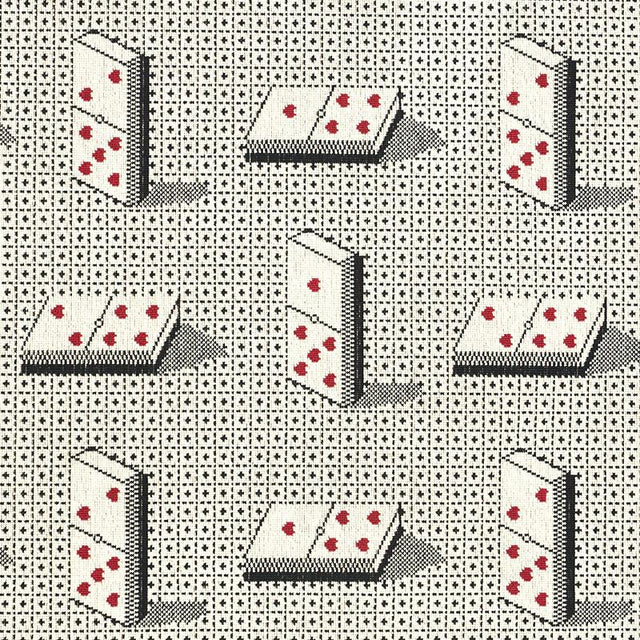 Schumacher Domino Pingl Black Fabric