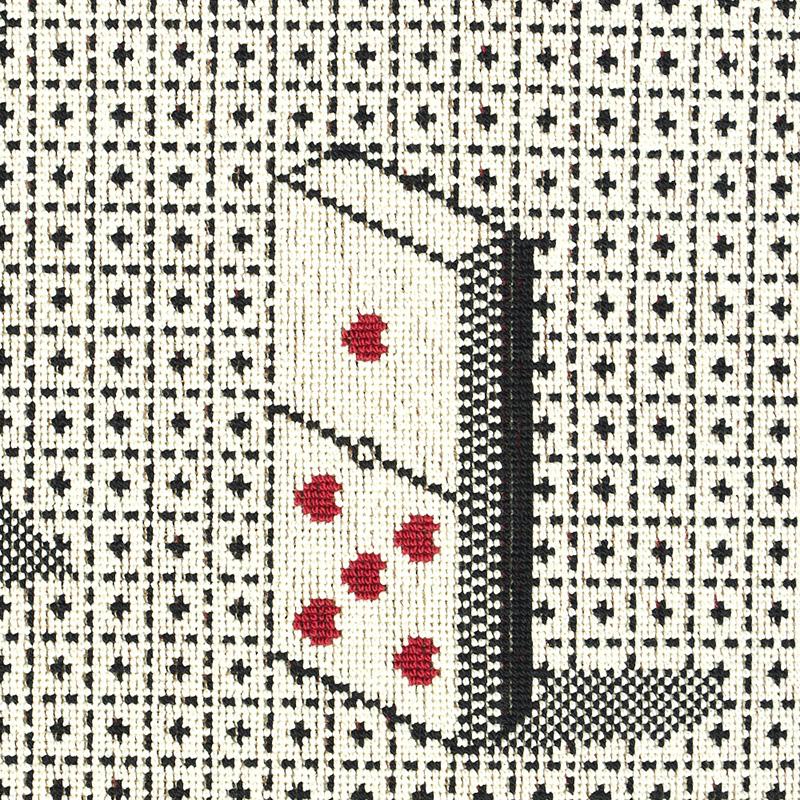 Schumacher Domino Pingl Black Fabric