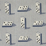 Schumacher Domino Pingl Blue Fabric
