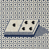 Schumacher Domino Pingl Blue Fabric