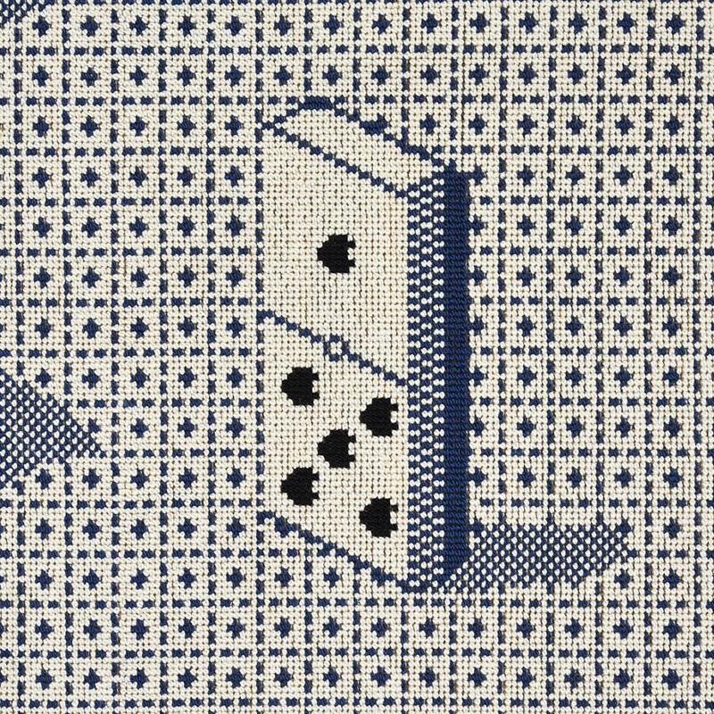 Schumacher Domino Épinglé Blue Fabric – DecoratorsBest