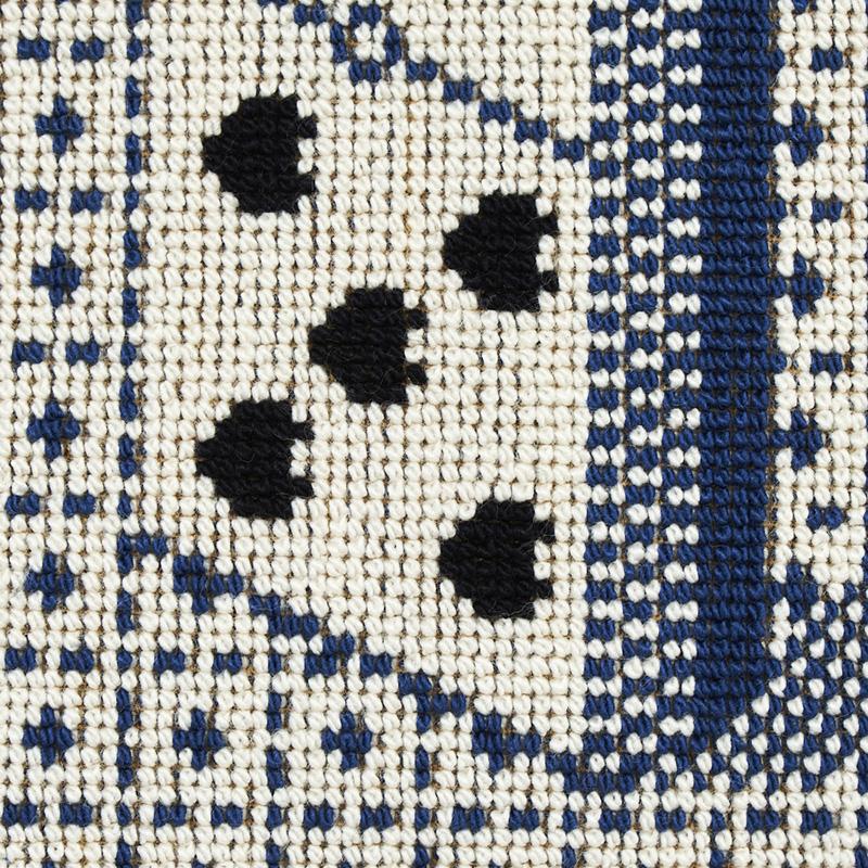 Schumacher Domino Pingl Blue Fabric