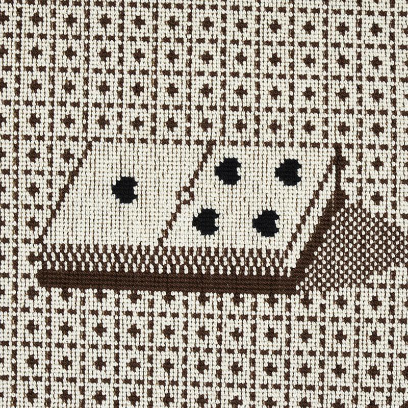 Schumacher Domino Pingl Brown Fabric