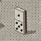 Schumacher Domino Pingl Brown Fabric