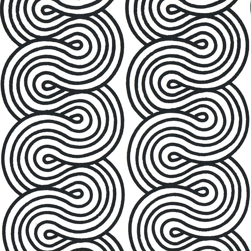 Schumacher Giraldi Embroidery Black Fabric