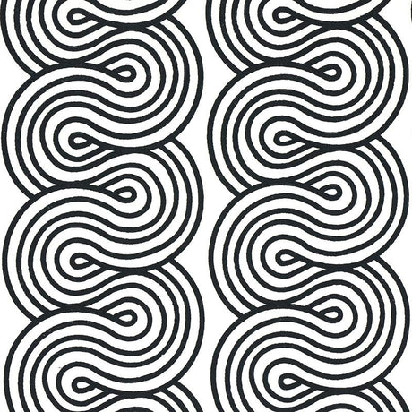 Schumacher Giraldi Embroidery Black Fabric