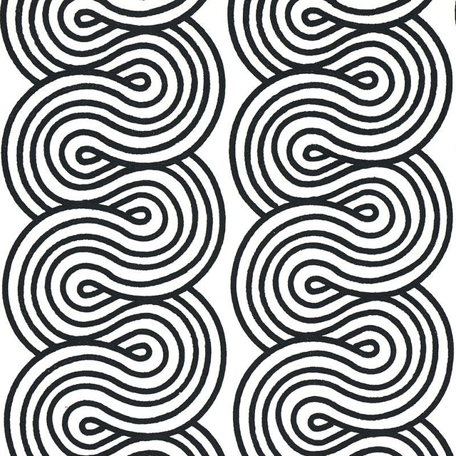 Schumacher Giraldi Embroidery Black Fabric