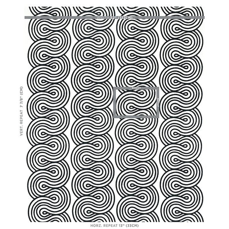 Schumacher Giraldi Embroidery Black Fabric