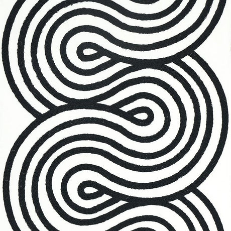 Schumacher Giraldi Embroidery Black Fabric