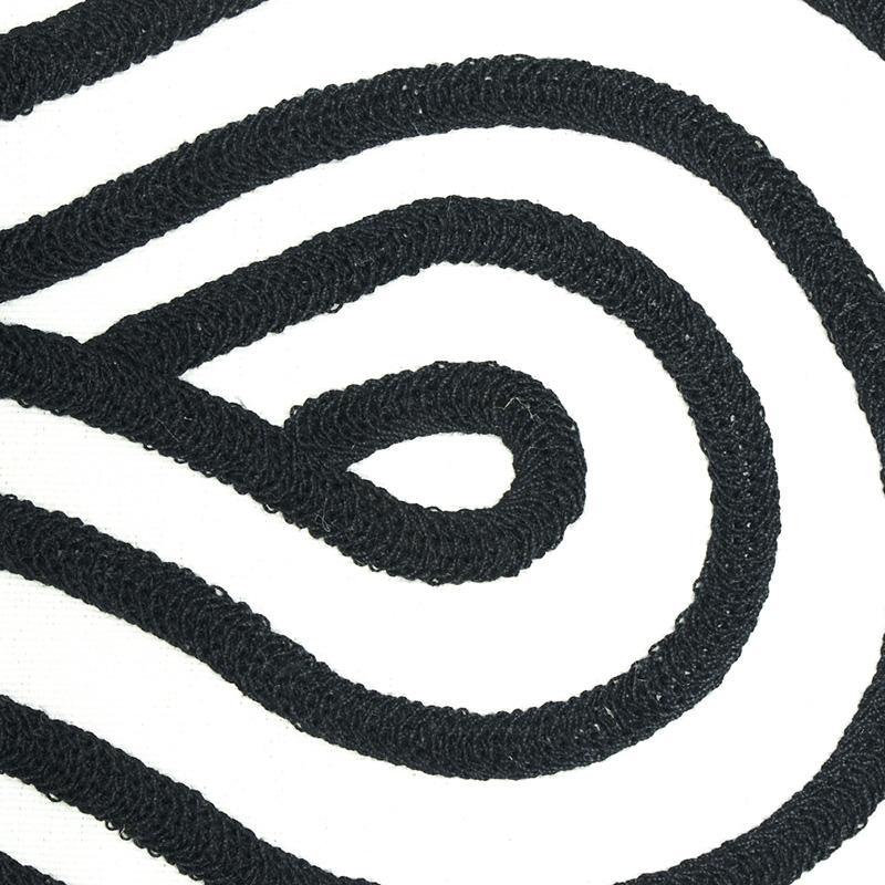 Schumacher Giraldi Embroidery Black Fabric