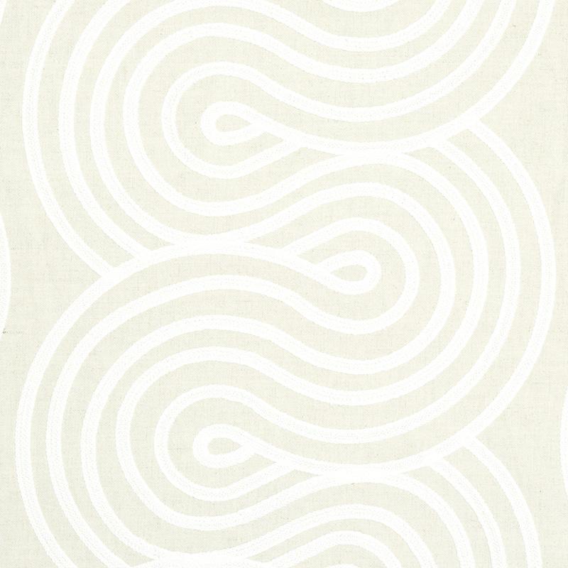 Schumacher Giraldi Embroidery Natural Fabric