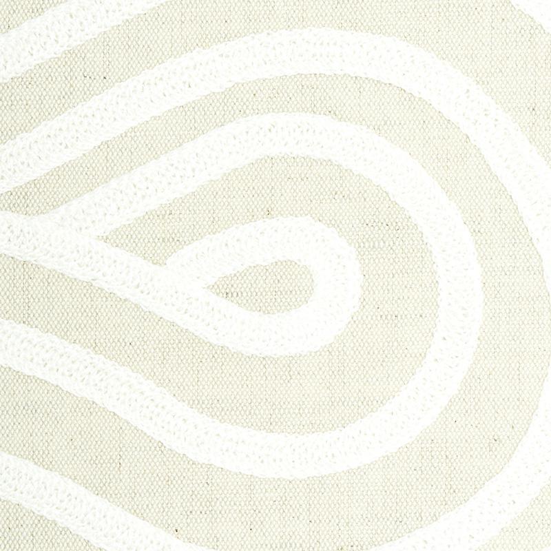 Schumacher Giraldi Embroidery Natural Fabric