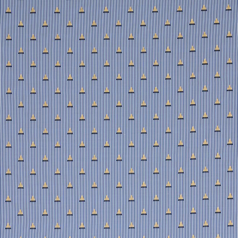 Schumacher Ludus Stripe Blue Fabric