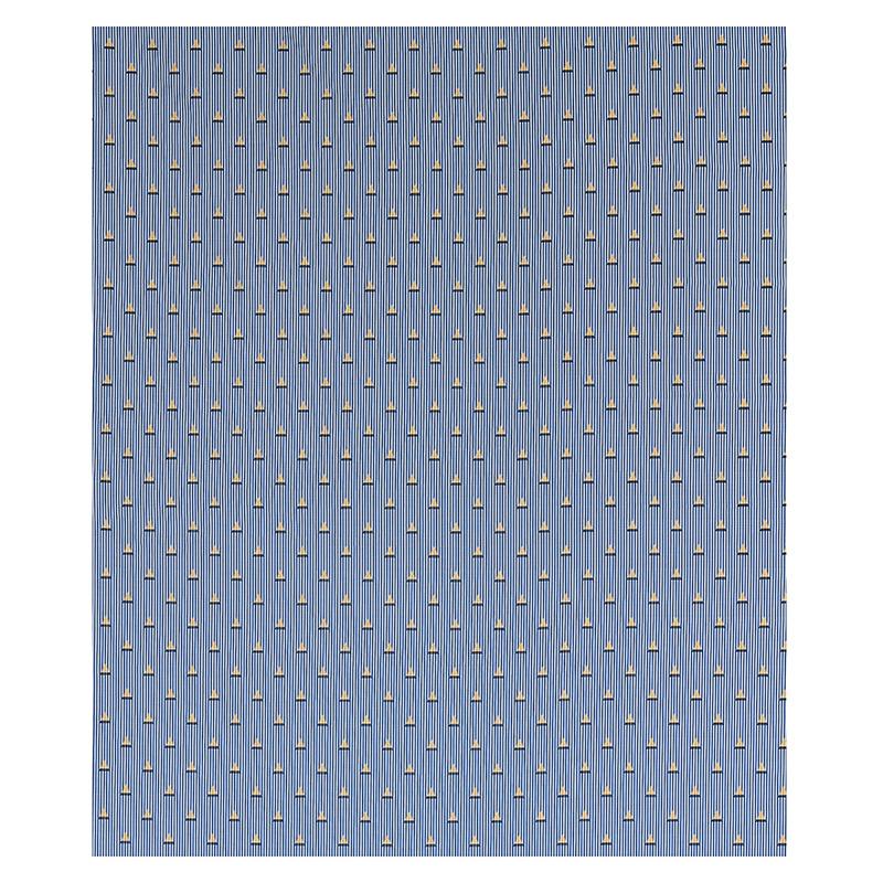 Schumacher Ludus Stripe Blue Fabric