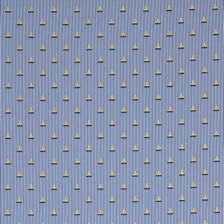 Schumacher Ludus Stripe Blue Fabric
