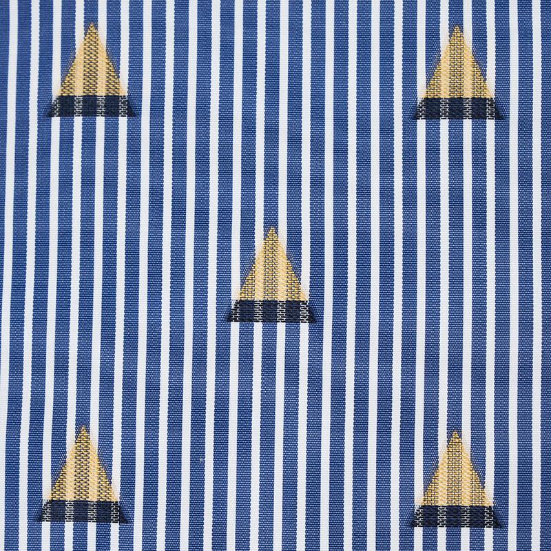 Schumacher Ludus Stripe Blue Fabric