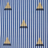 Schumacher Ludus Stripe Blue Fabric