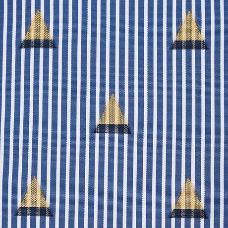 Schumacher Ludus Stripe Blue Fabric