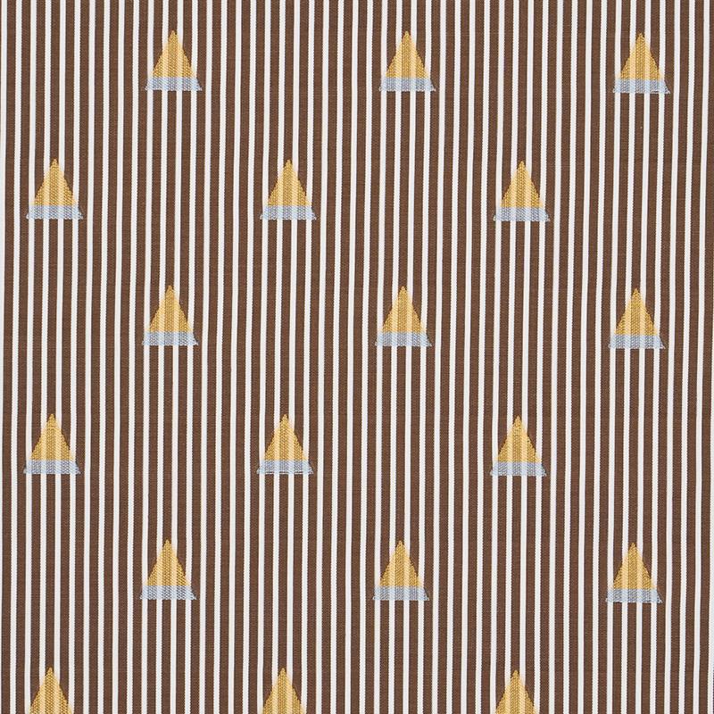 Schumacher Ludus Stripe Brown Fabric