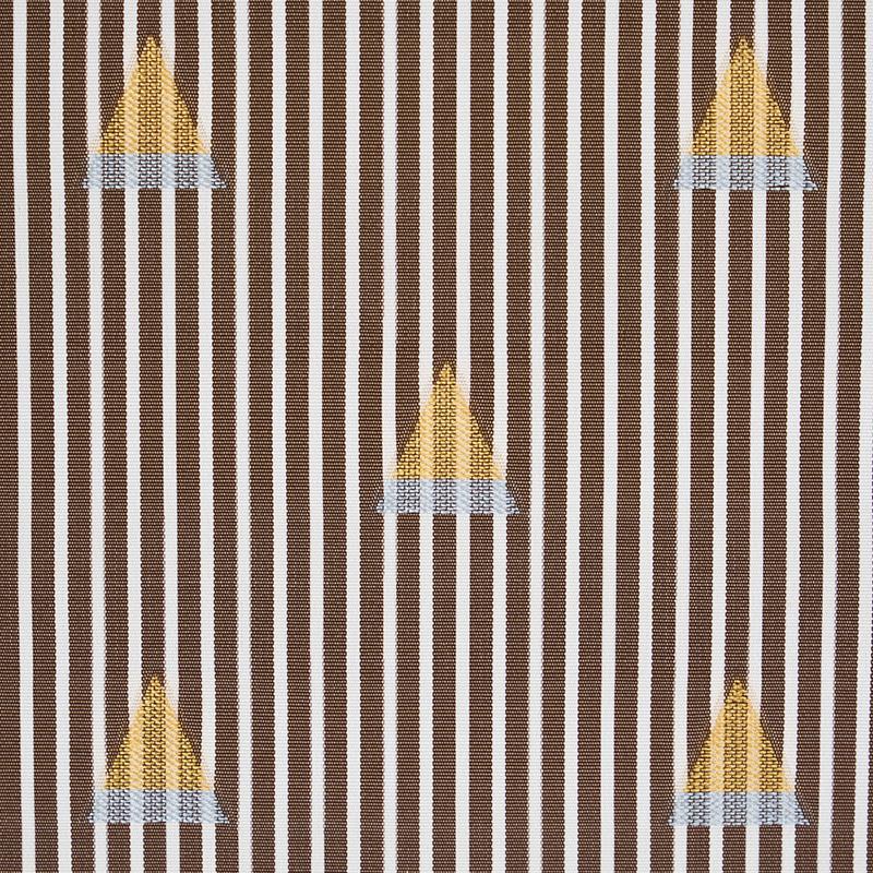 Schumacher Ludus Stripe Brown Fabric