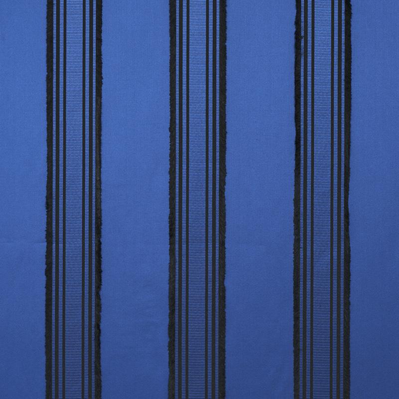 Schumacher Senza Satin Stripe Cobalt Fabric