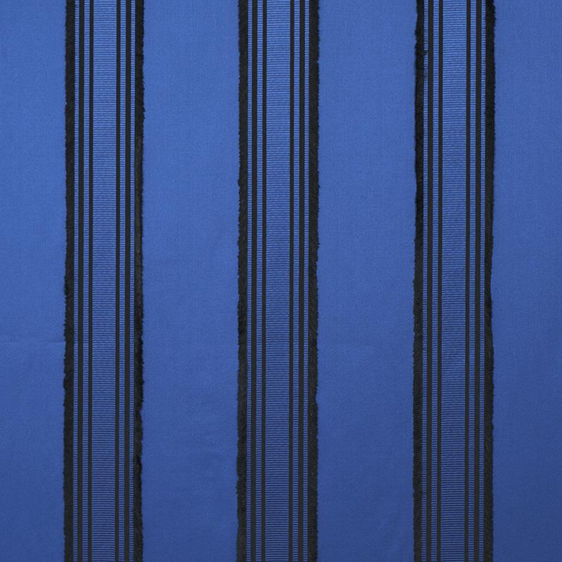 Schumacher Senza Satin Stripe Cobalt Fabric