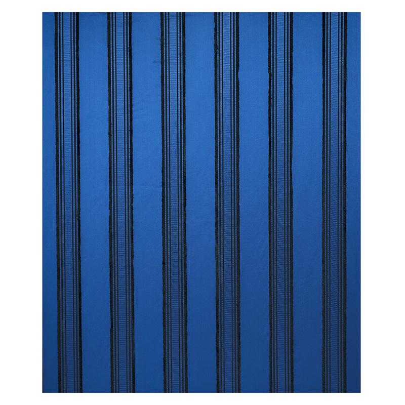 Schumacher Senza Satin Stripe Cobalt Fabric