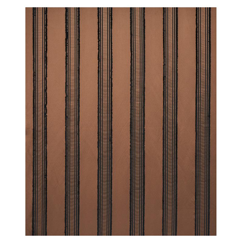 Schumacher Senza Satin Stripe Brown Fabric