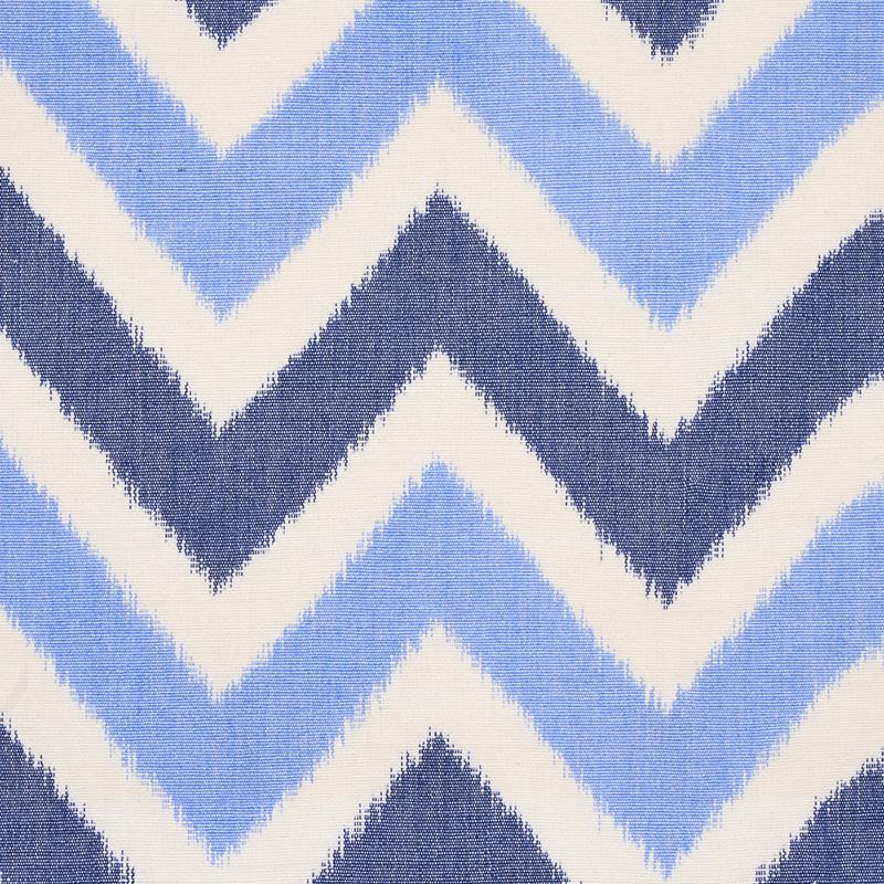 Schumacher Vedado Ikat Indigo Fabric