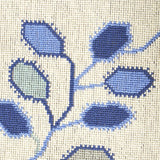 Schumacher Tumble Weed Pingl Delft Blue Fabric