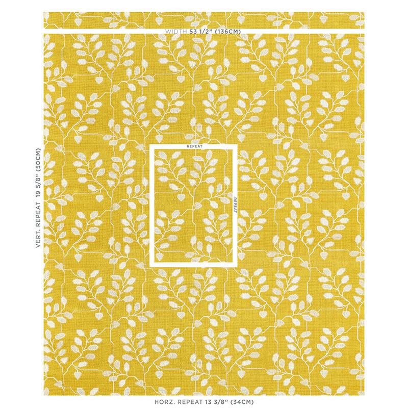 Schumacher Tumble Weed Pingl Buttercup Fabric