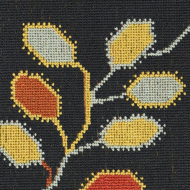 Schumacher Tumble Weed Pingl Soot Fabric