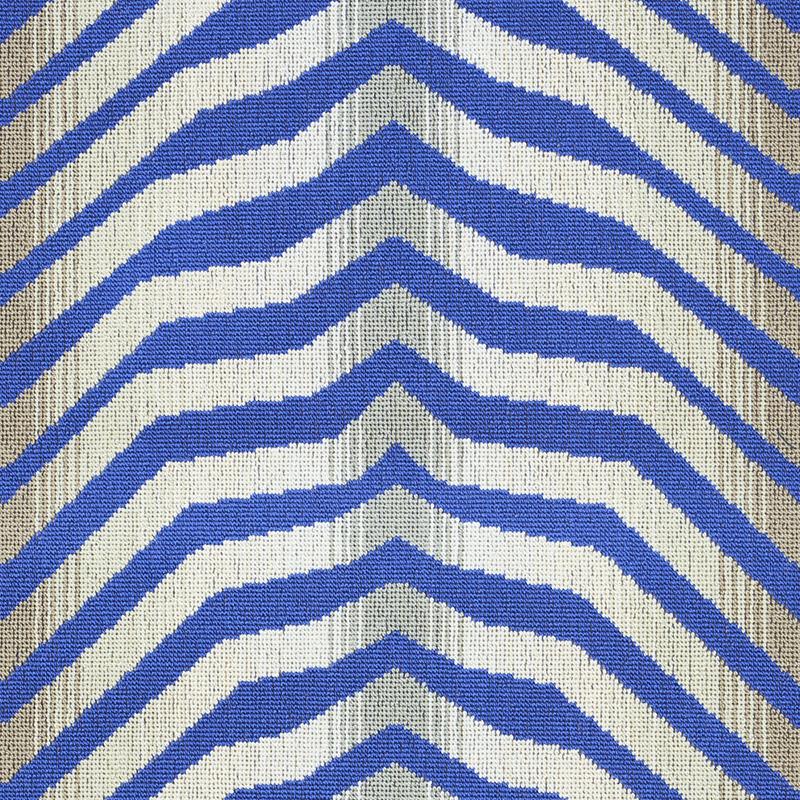 Schumacher Arcure Pingl Cobalt Fabric