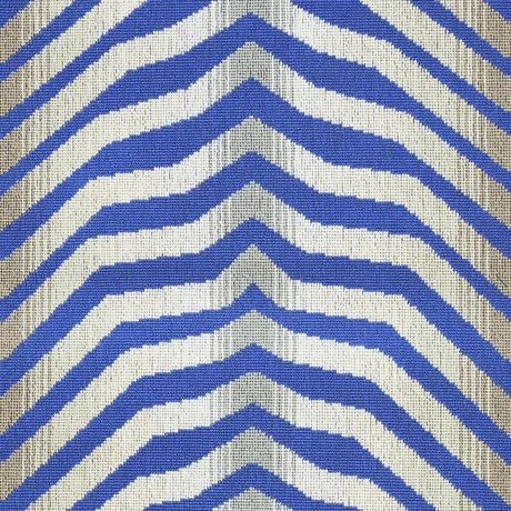 Schumacher Arcure Pingl Cobalt Fabric