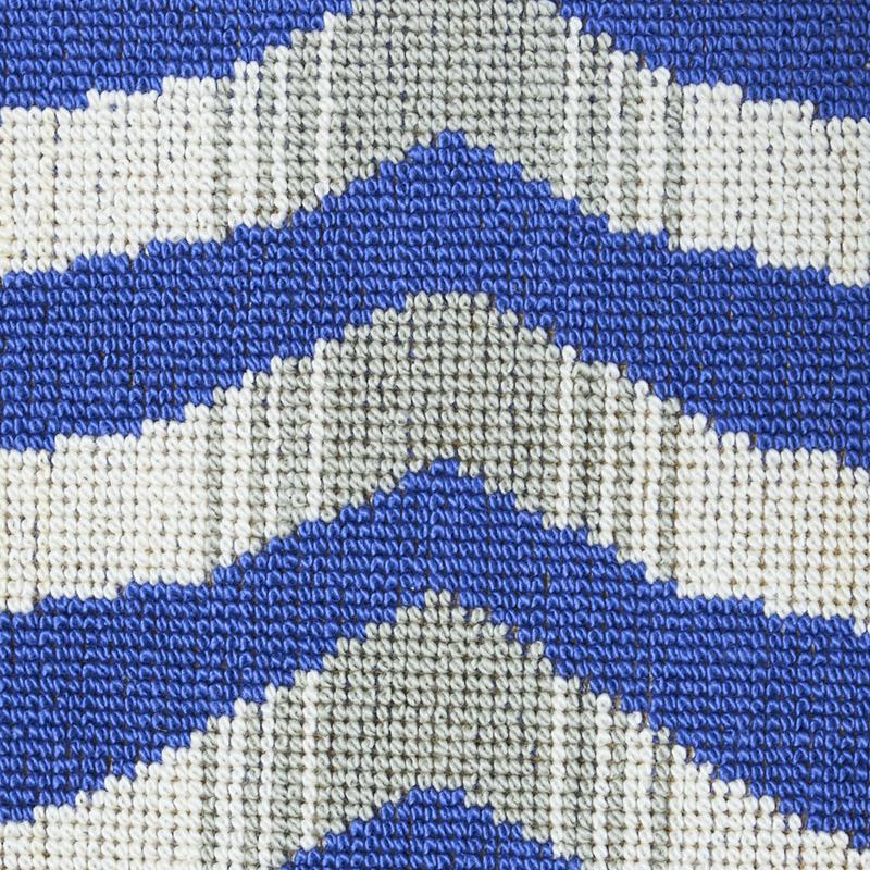 Schumacher Arcure Pingl Cobalt Fabric