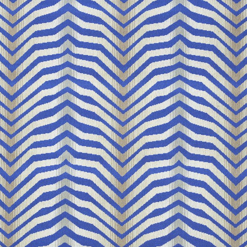 Schumacher Arcure Pingl Cobalt Fabric