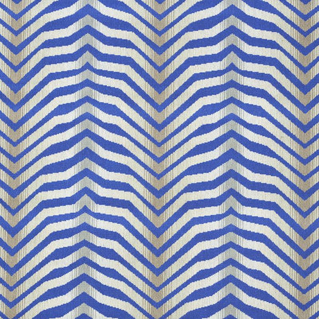 Schumacher Arcure Pingl Cobalt Fabric