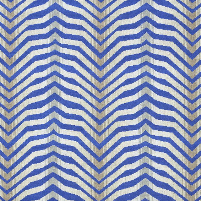 Schumacher Arcure Pingl Cobalt Fabric