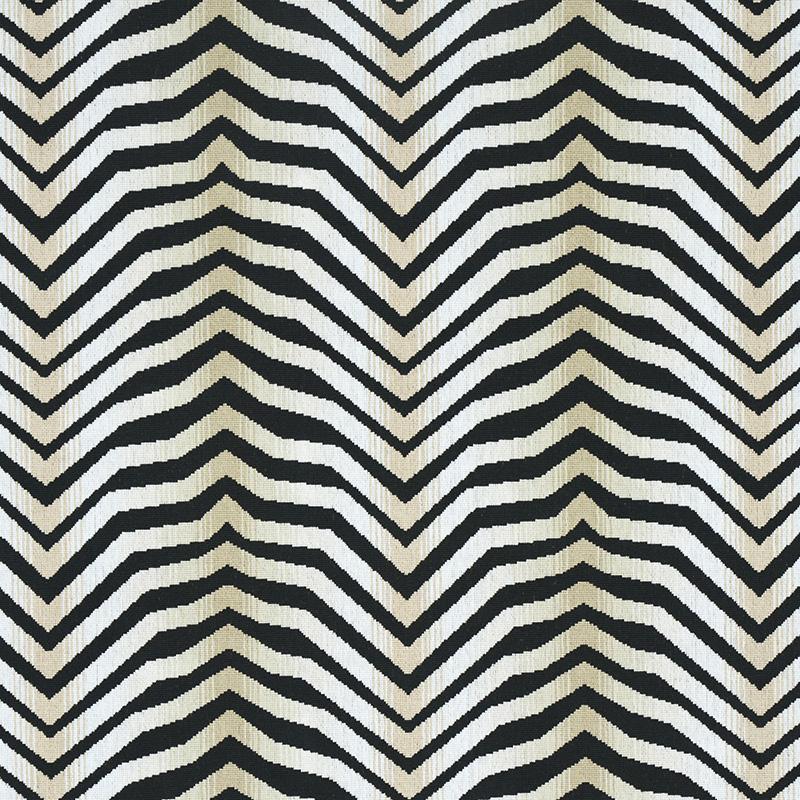 Schumacher Arcure Pingl Zebra Black Fabric
