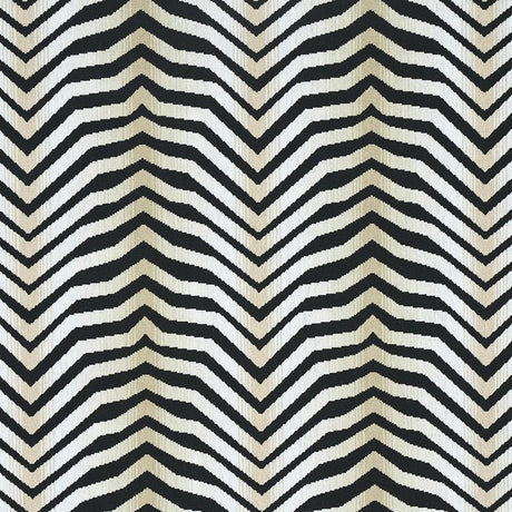 Schumacher Arcure Pingl Zebra Black Fabric