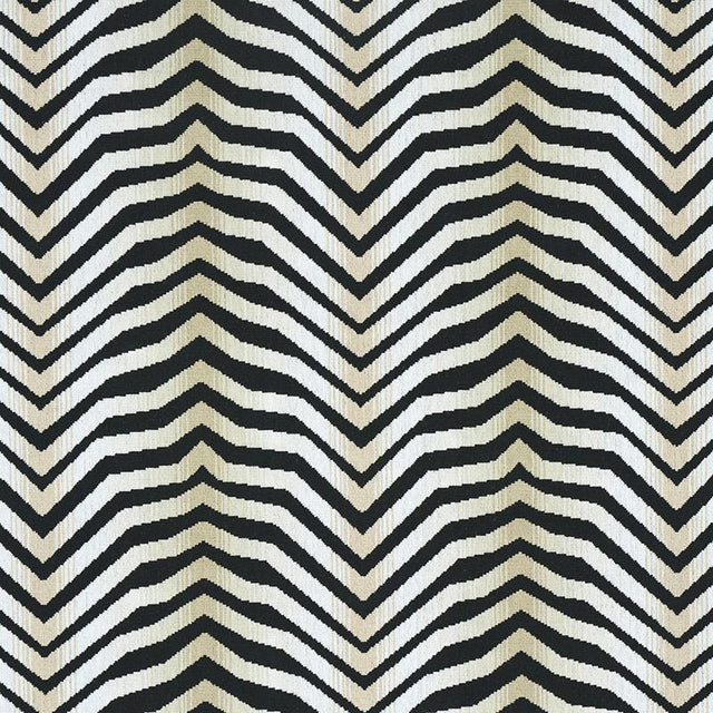 Schumacher Arcure Pingl Zebra Black Fabric