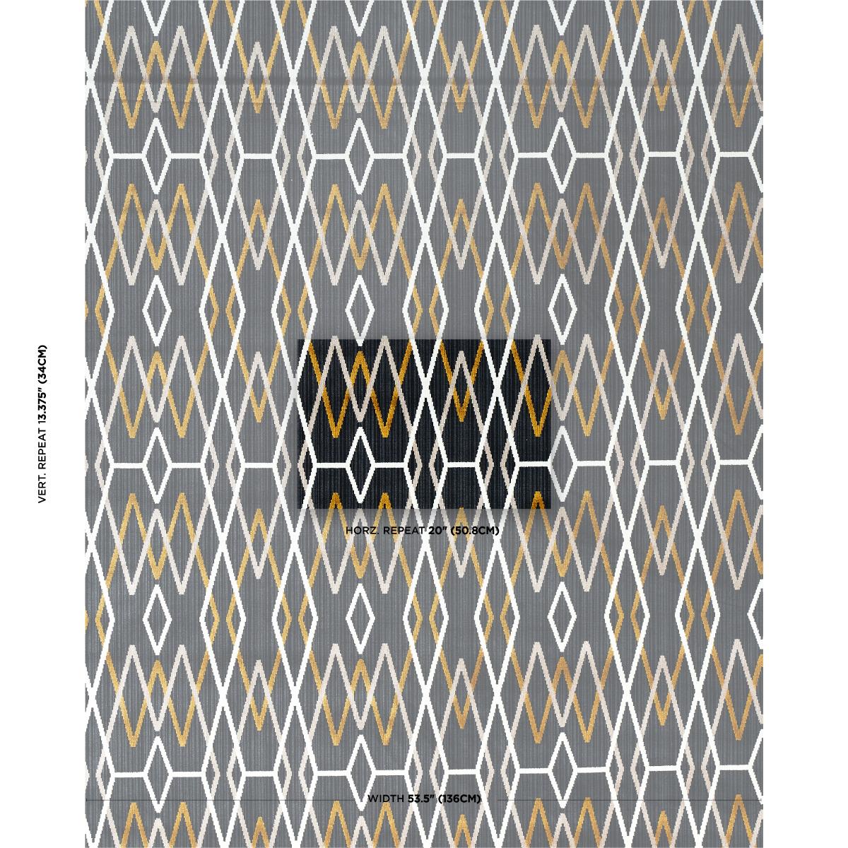 Schumacher Kyoto Trellis Soot Fabric