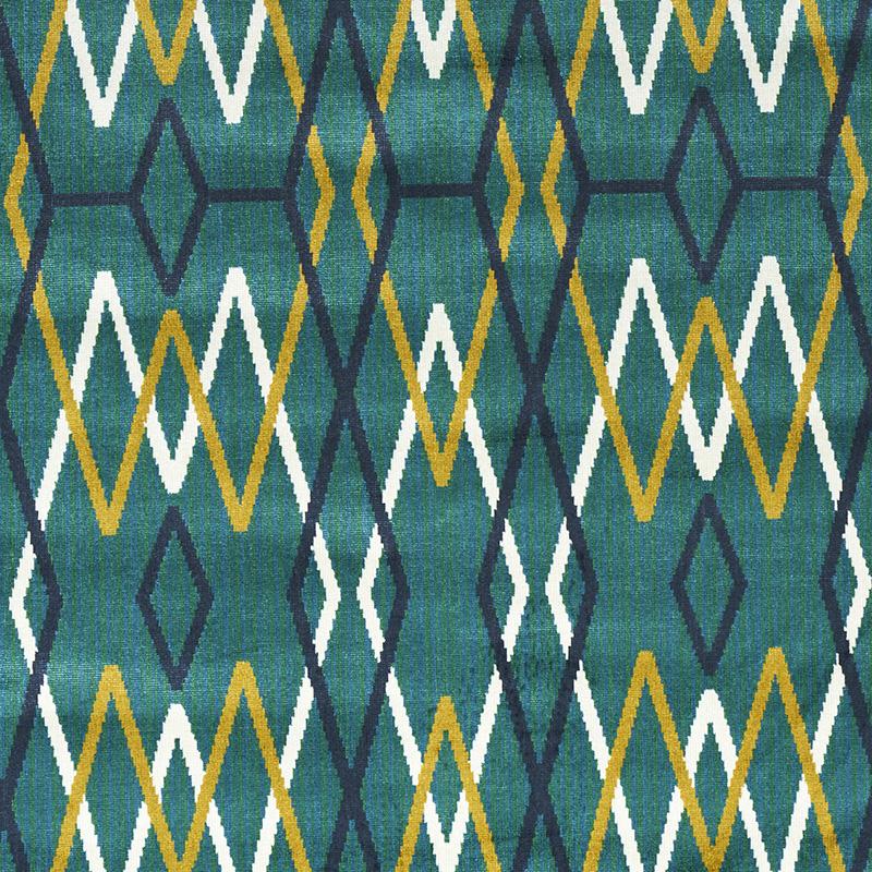 Schumacher Kyoto Trellis Emerald Fabric