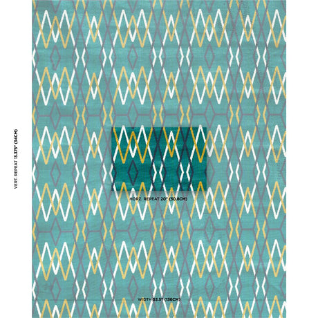 Schumacher Kyoto Trellis Emerald Fabric