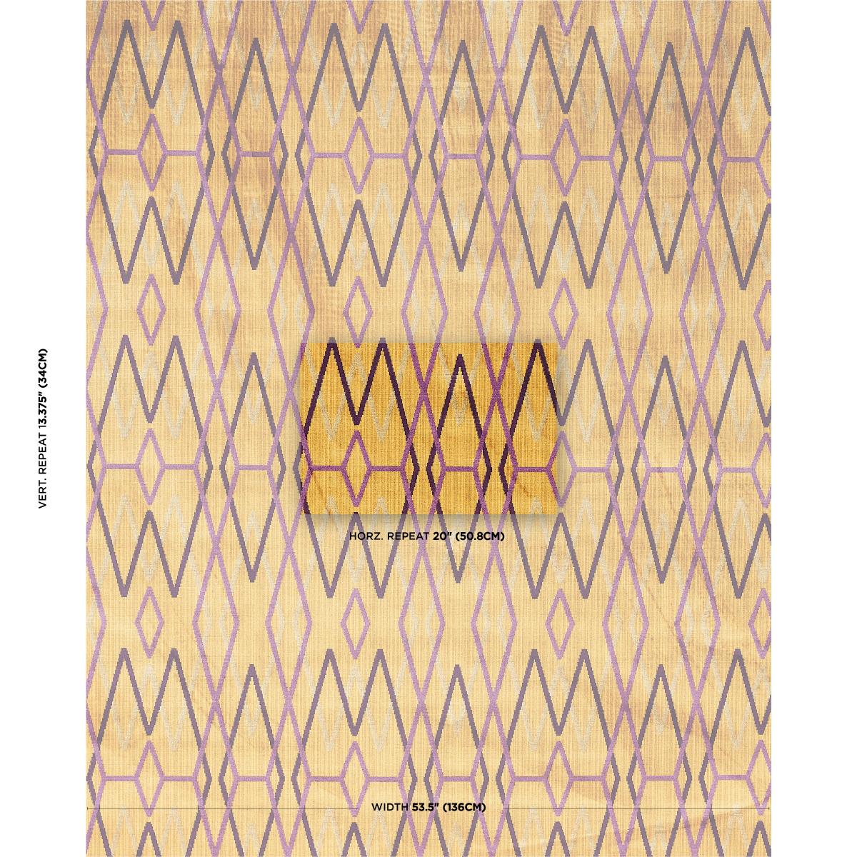 Schumacher Kyoto Trellis Saffron Fabric