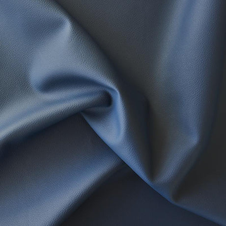 Schumacher Vegan Leather Indoor/Outdoor Navy Fabric