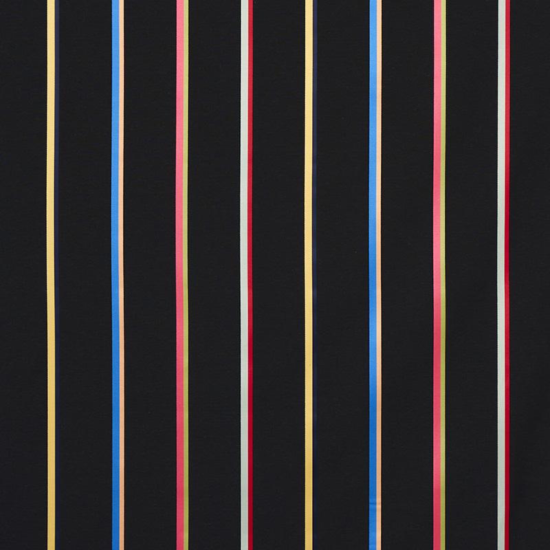 Schumacher Larivey Stripe Charcoal Fabric