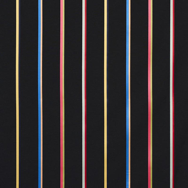 Schumacher Larivey Stripe Charcoal Fabric