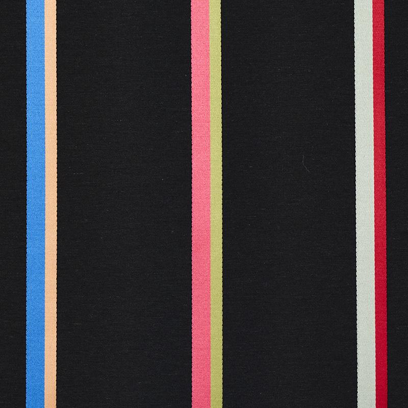 Schumacher Larivey Stripe Charcoal Fabric