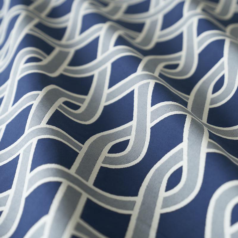 Schumacher Cleo Trellis Indoor/Outdoor Blue Fabric